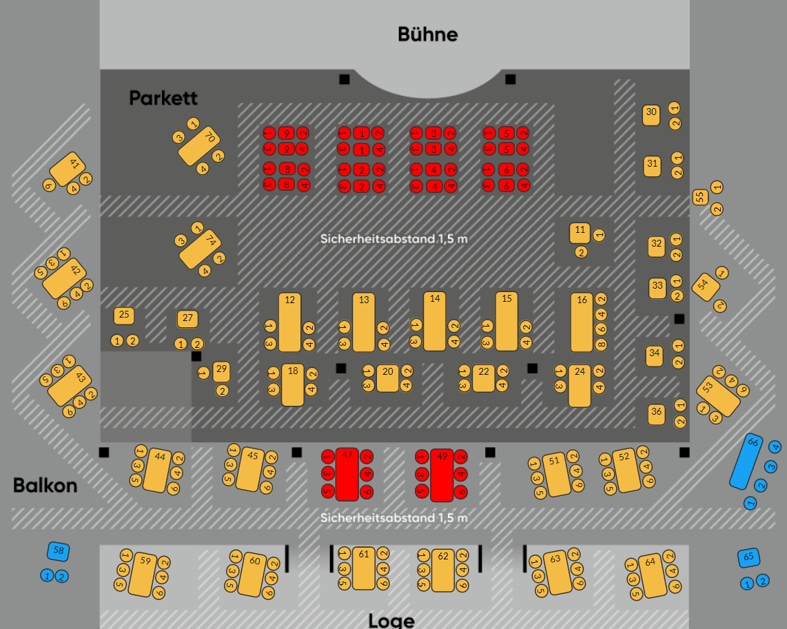 Saalplan & Preise GOP VarietéTheater Hannover